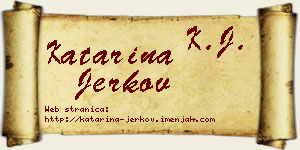 Katarina Jerkov vizit kartica
